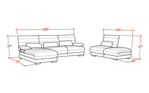 Montgomery Leather Sectional with Ottoman