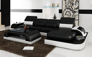 Brosnan Leather Sectional with LED Light