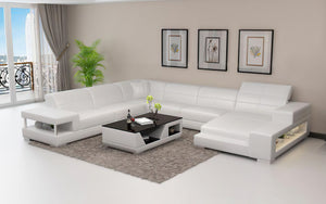 Paramount Leather Sectional with LED Light