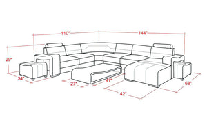 Sunnydale Large Sectional with Ottomans