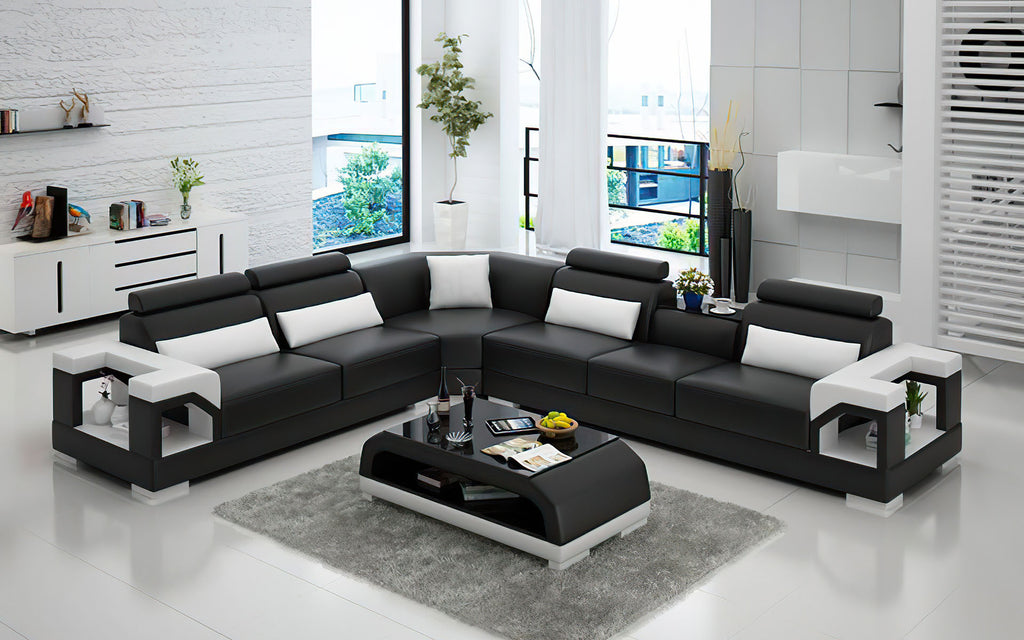 Talos Modern Leather Sectional