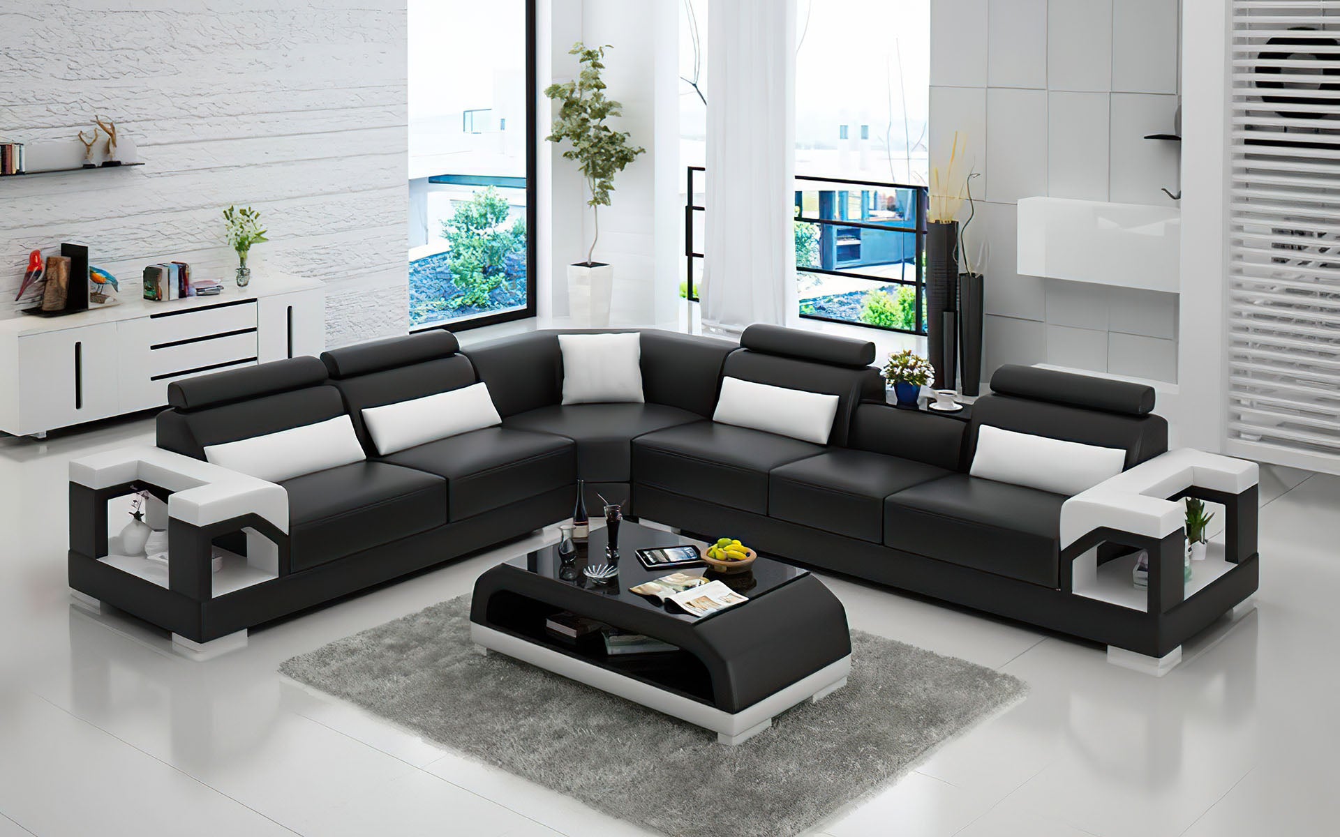 Talos Modern Leather Sectional