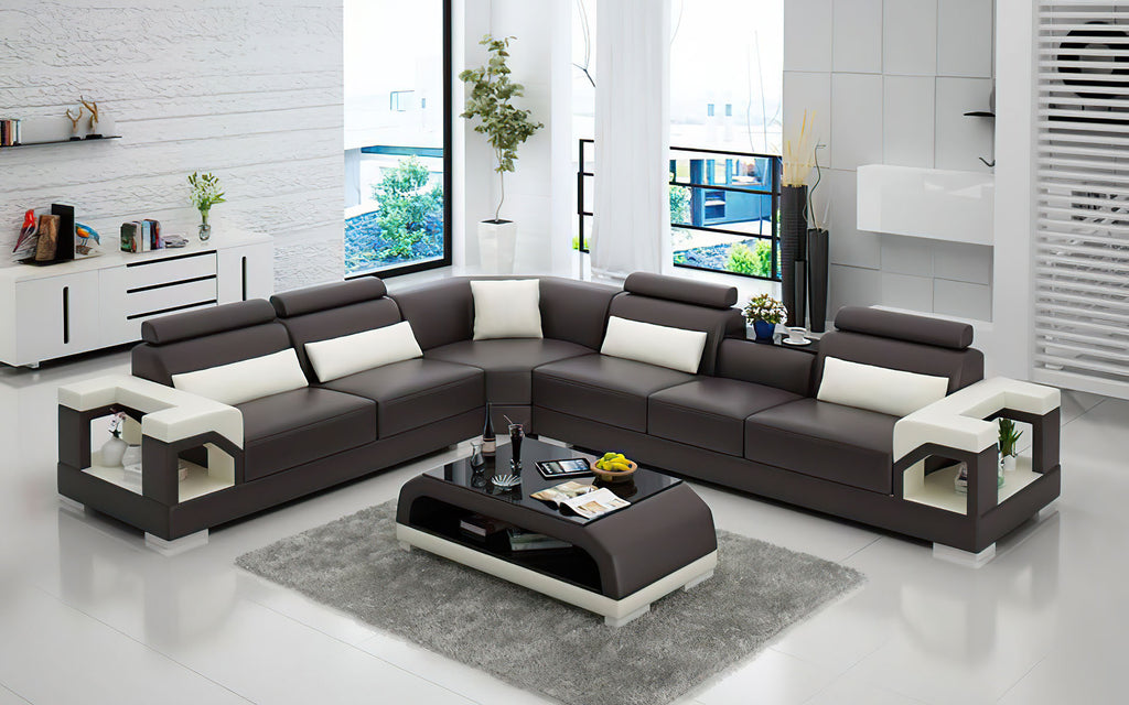 Talos Modern Leather Sectional