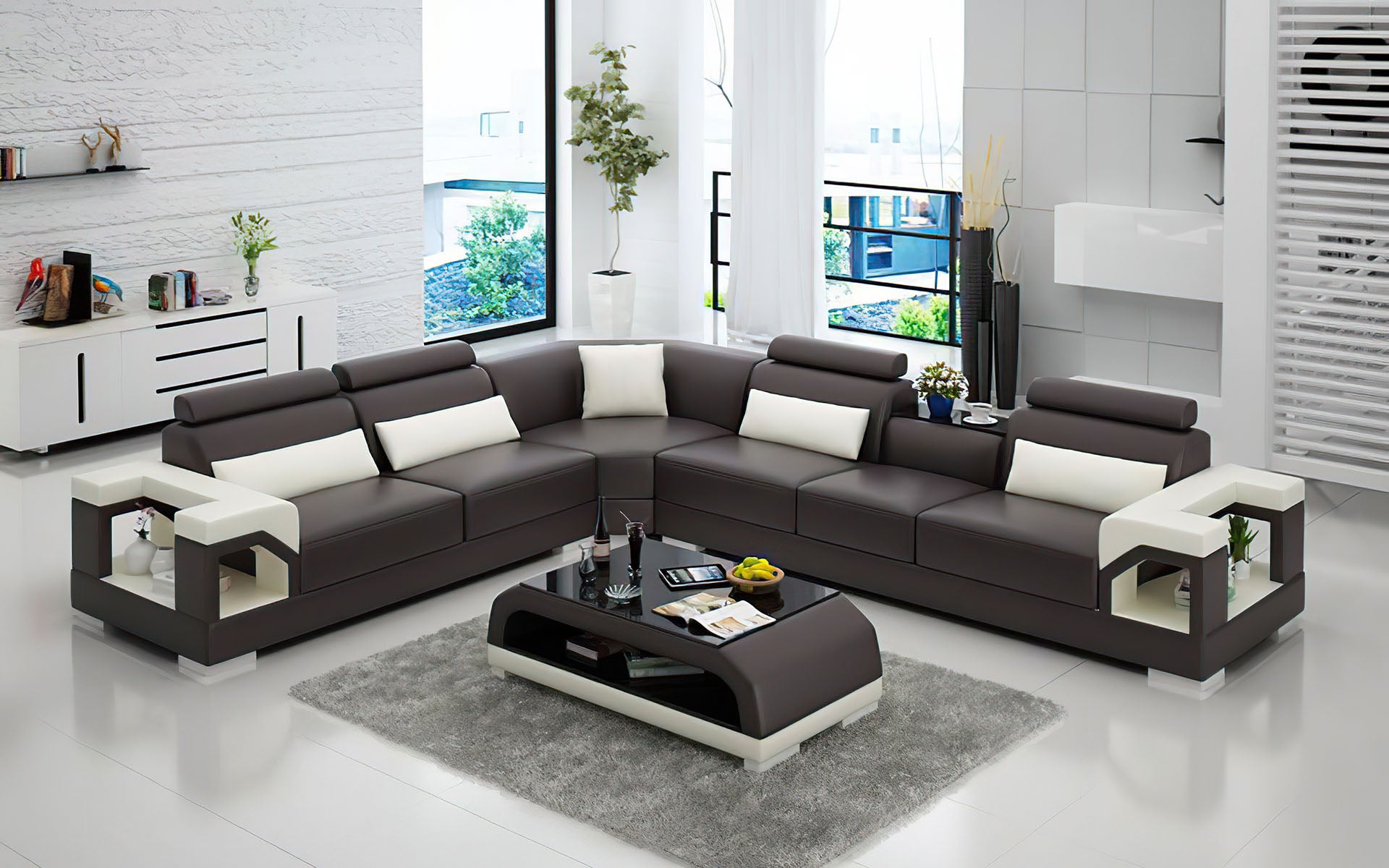 Talos Modern Leather Sectional