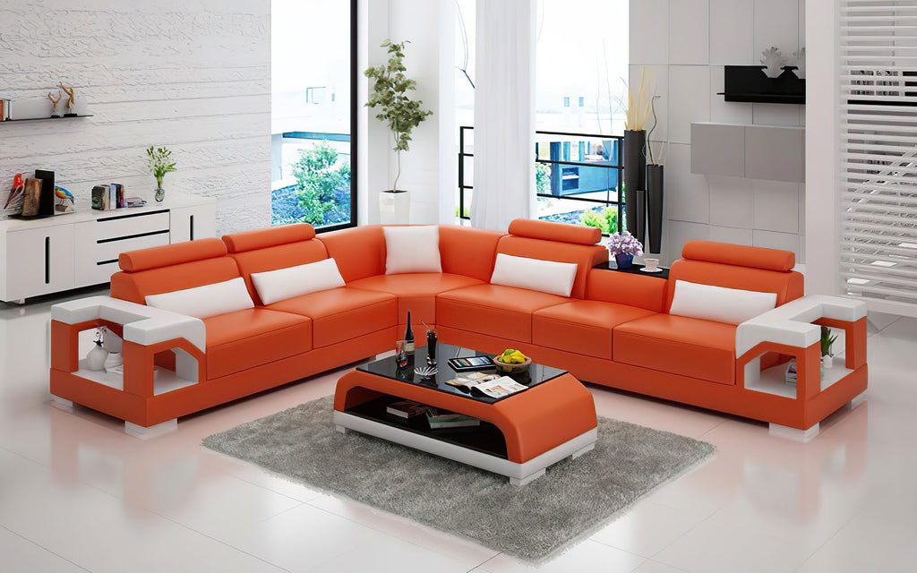 Talos Modern Leather Sectional
