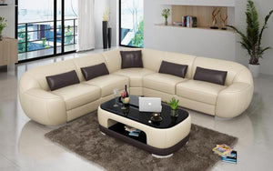 Semira Modern Leather Sectional