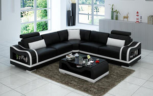 Asland Modern Leather Sectional