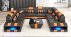 Cosmo XL U-Shape LED Sectional - Extra Large Party Couch for Big Spaces