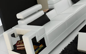 Uri Small Modern Leather Sectional