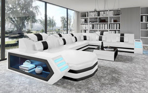 Eileend Leather Sectional with LED Lights | Futuristic Furniture