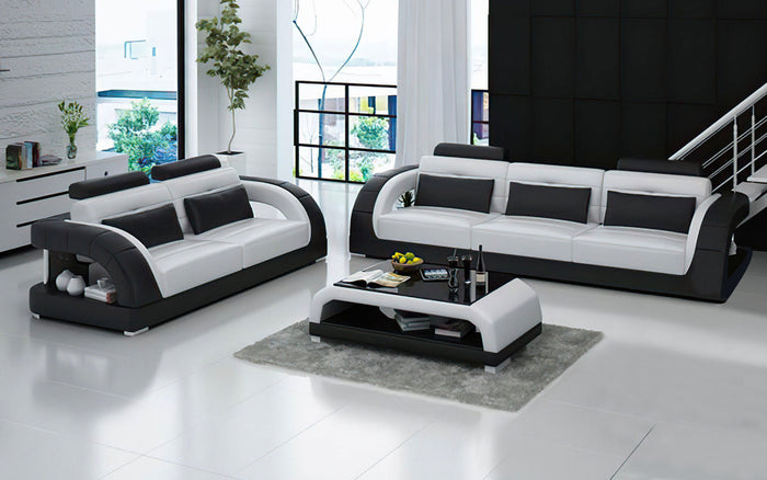 Lacus Modern Leather Sofa Set