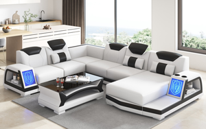 Vincenzo Futuristic Modern Sectional With Illuminating LED Customize Design