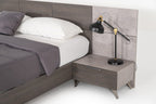 Brubon  Modern Faux Concrete & Grey Bedroom Set