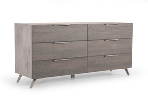 Brubon  Modern Faux Concrete & Grey Bedroom Set