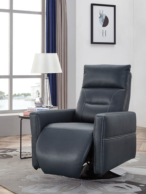 Nopin Modern Blue Leatherette Recliner Chair