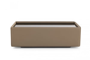 Pizzoli - Modern Beige Leatherette Coffee Table