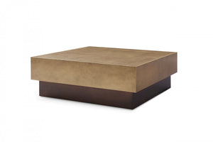 Pienza - Modern Metal & Antique Copper Coffee Table