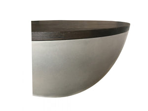 Moxie Concrete & Brown Oak Round Coffee Table